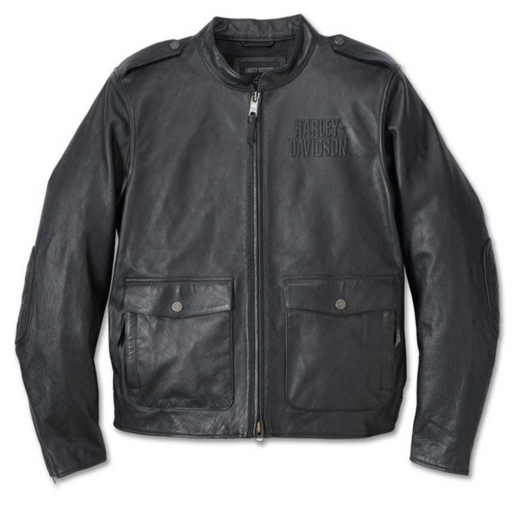 Harley-Davidson® Men's Layering System Captains Leather Jacket - Black 98022-23V